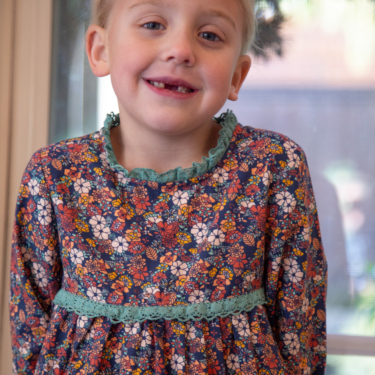 Toddler Priya Dress with Lace Trim | Garden Confetti - HoneyBug