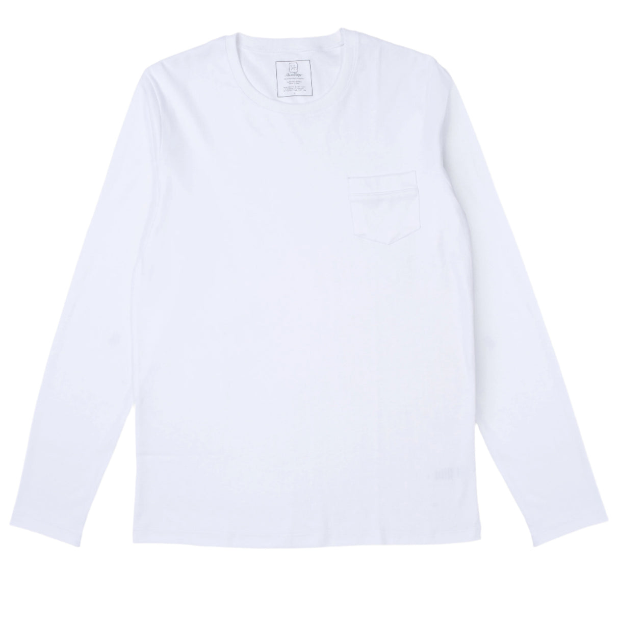 Blake Men's Longsleeve Pocket T-shirt - White - HoneyBug