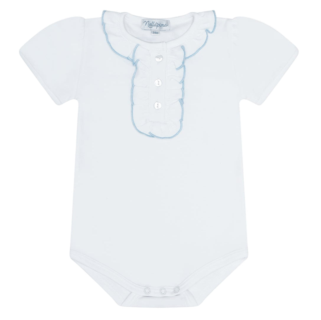 Ruffle Short Sleeve Onesie - HoneyBug