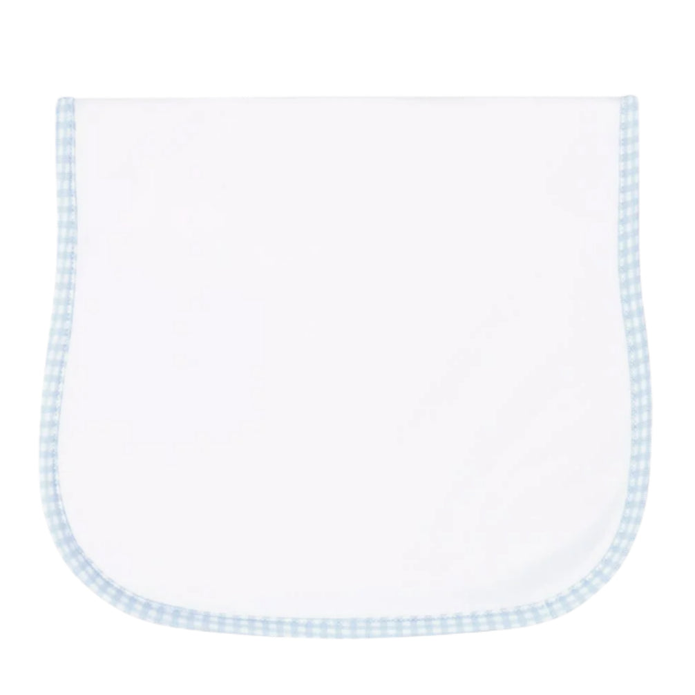 Blue Gingham Burp Cloth - HoneyBug