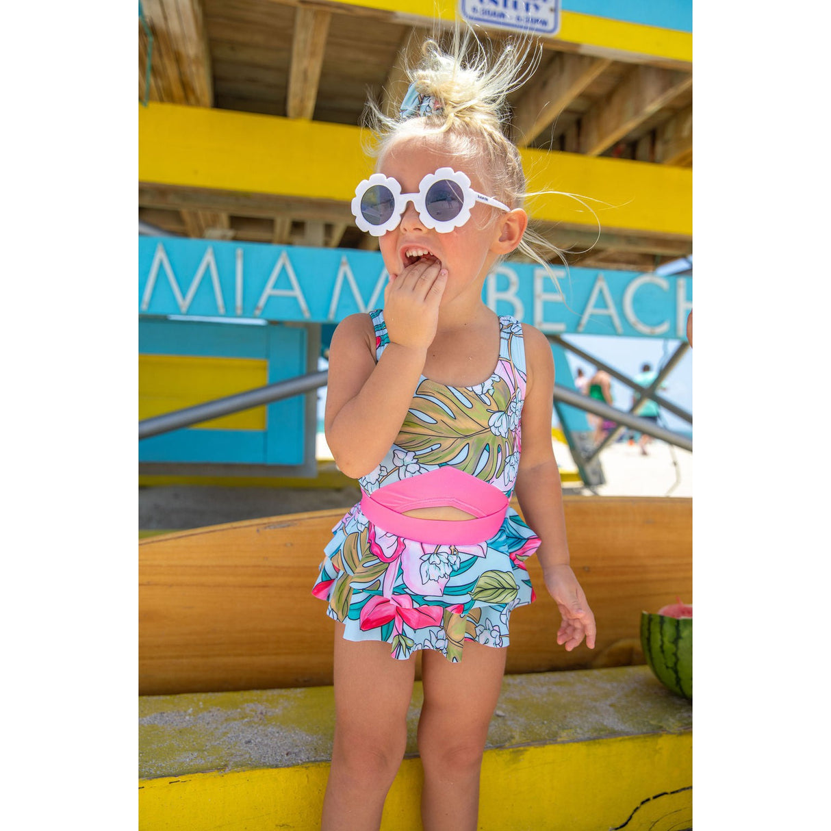 Tropical Moondance One Piece Swimsuit - HoneyBug