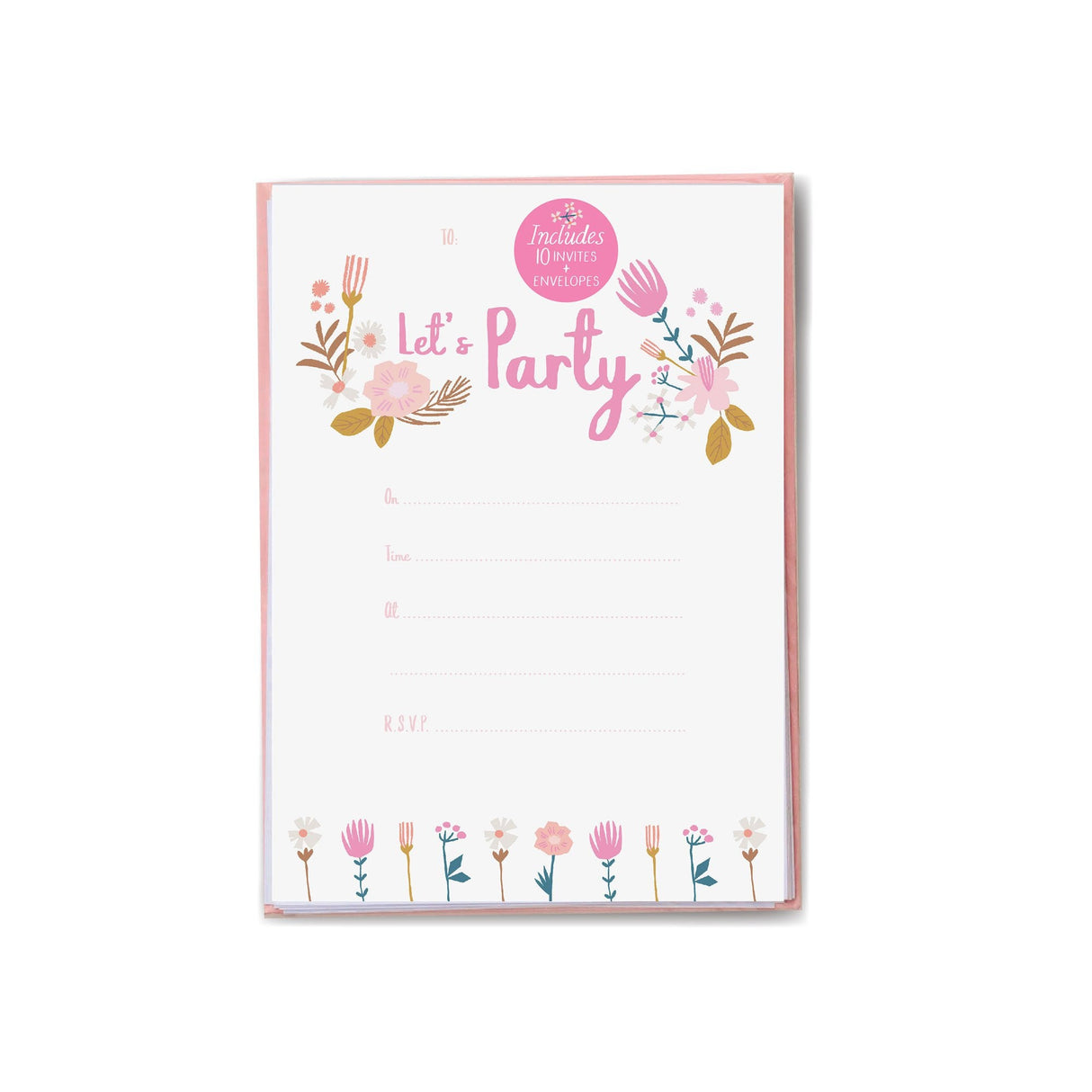 Garden Birthday Party Invitations - HoneyBug