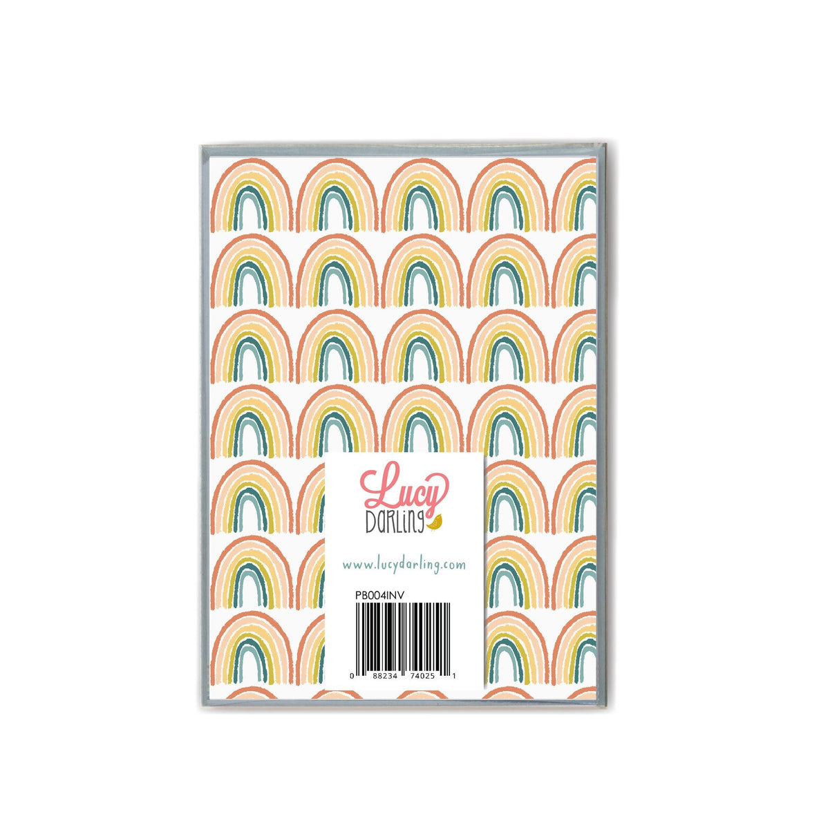 Little Rainbow Birthday Party Invitations - HoneyBug