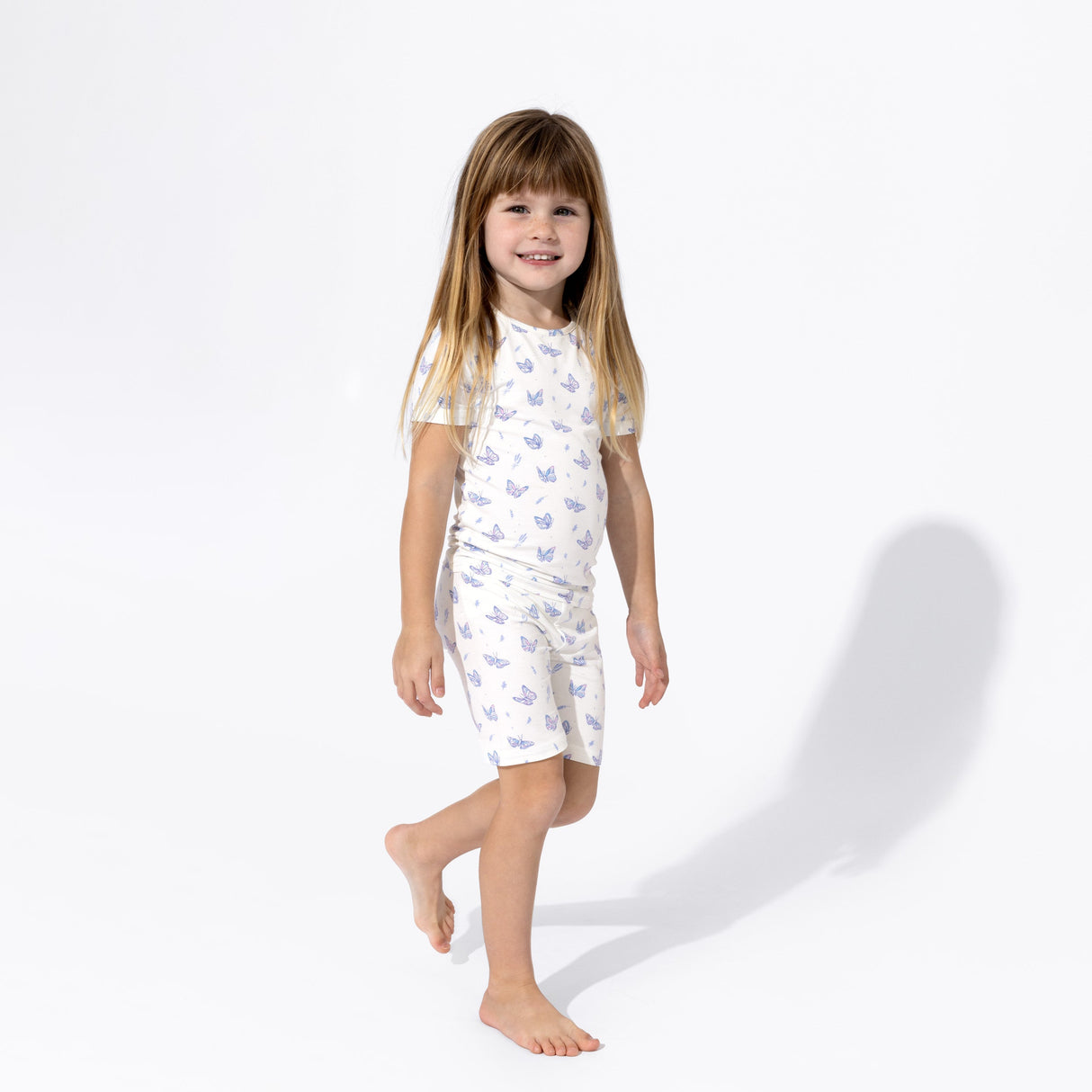 Butterfly Bamboo Kids Pajama Short Set - HoneyBug