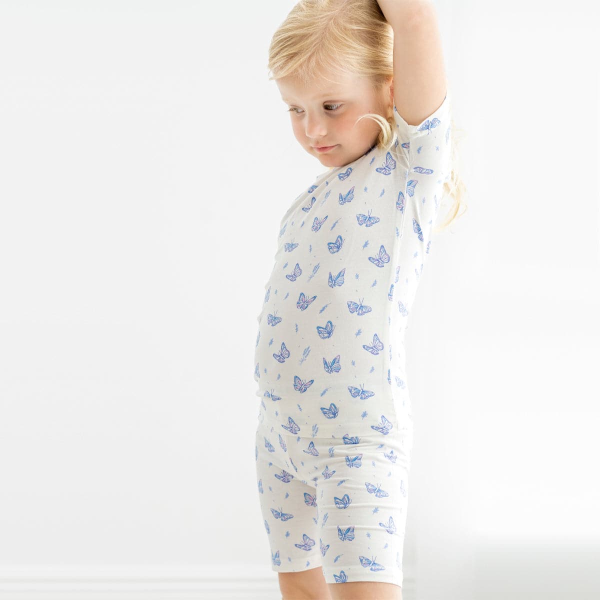Butterfly Bamboo Kids Pajama Short Set - HoneyBug