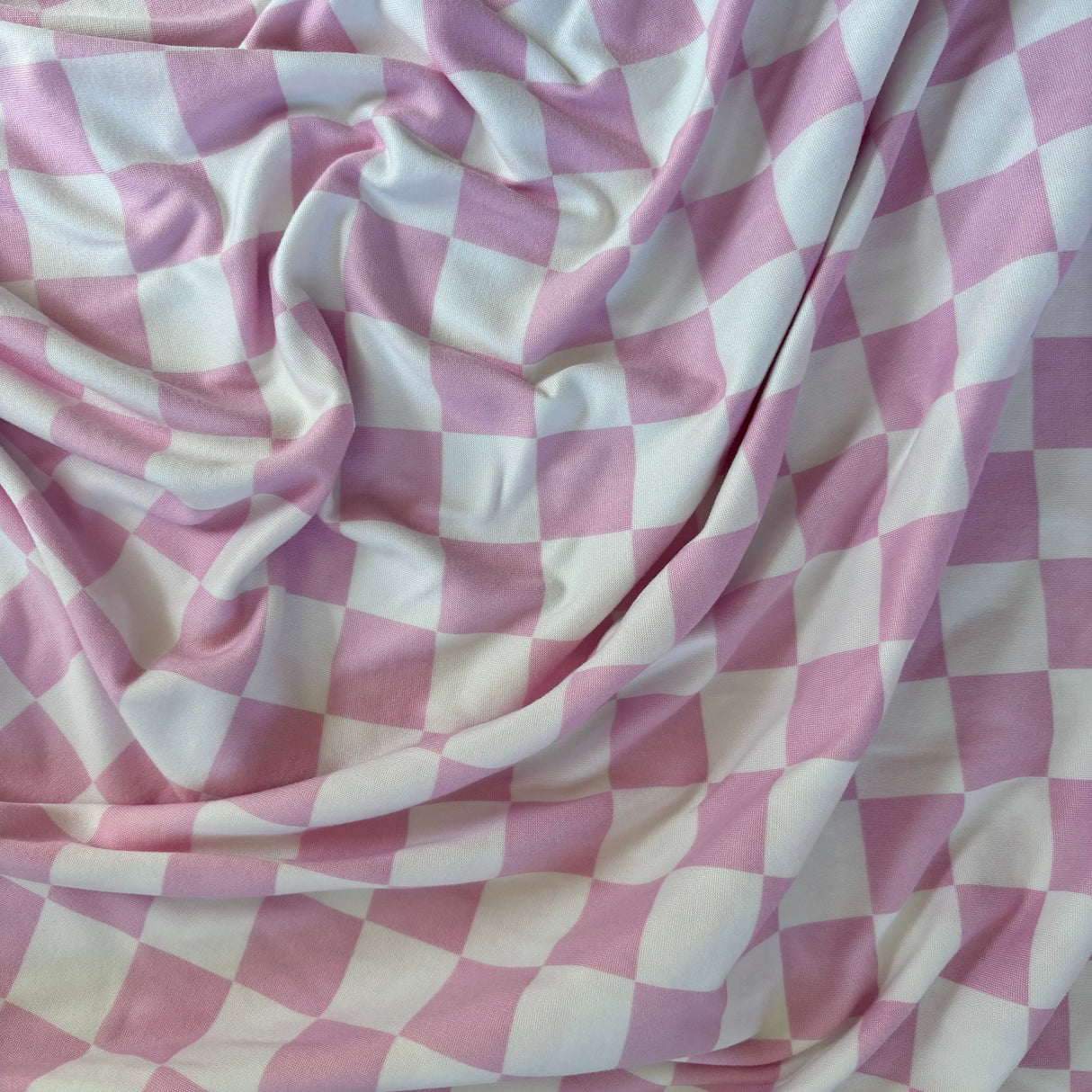 Sugar Pink & White Checkered Nursing Pillow Cover