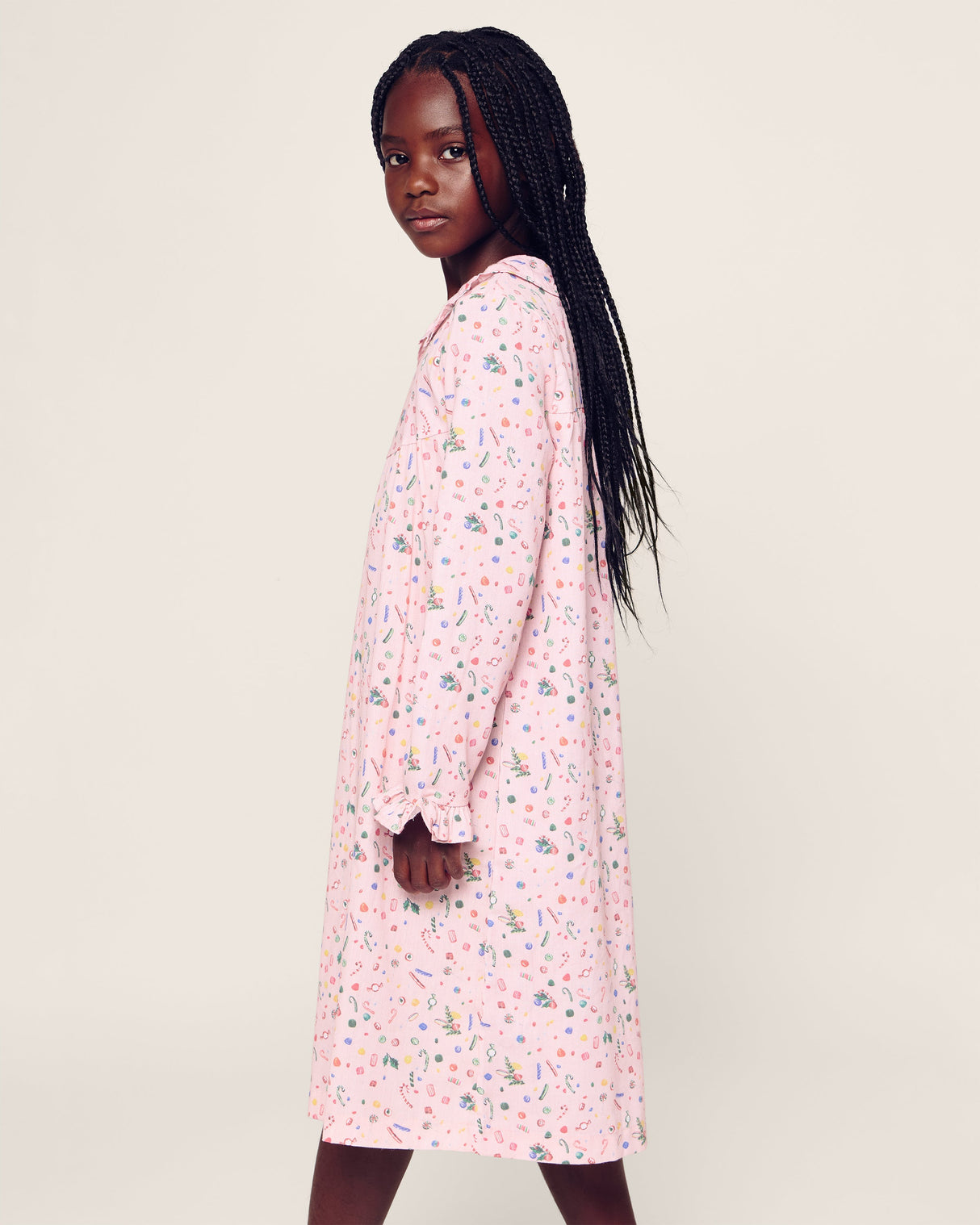 Girl's Twill Scarlett Nightgown in Vintage Sweets - HoneyBug