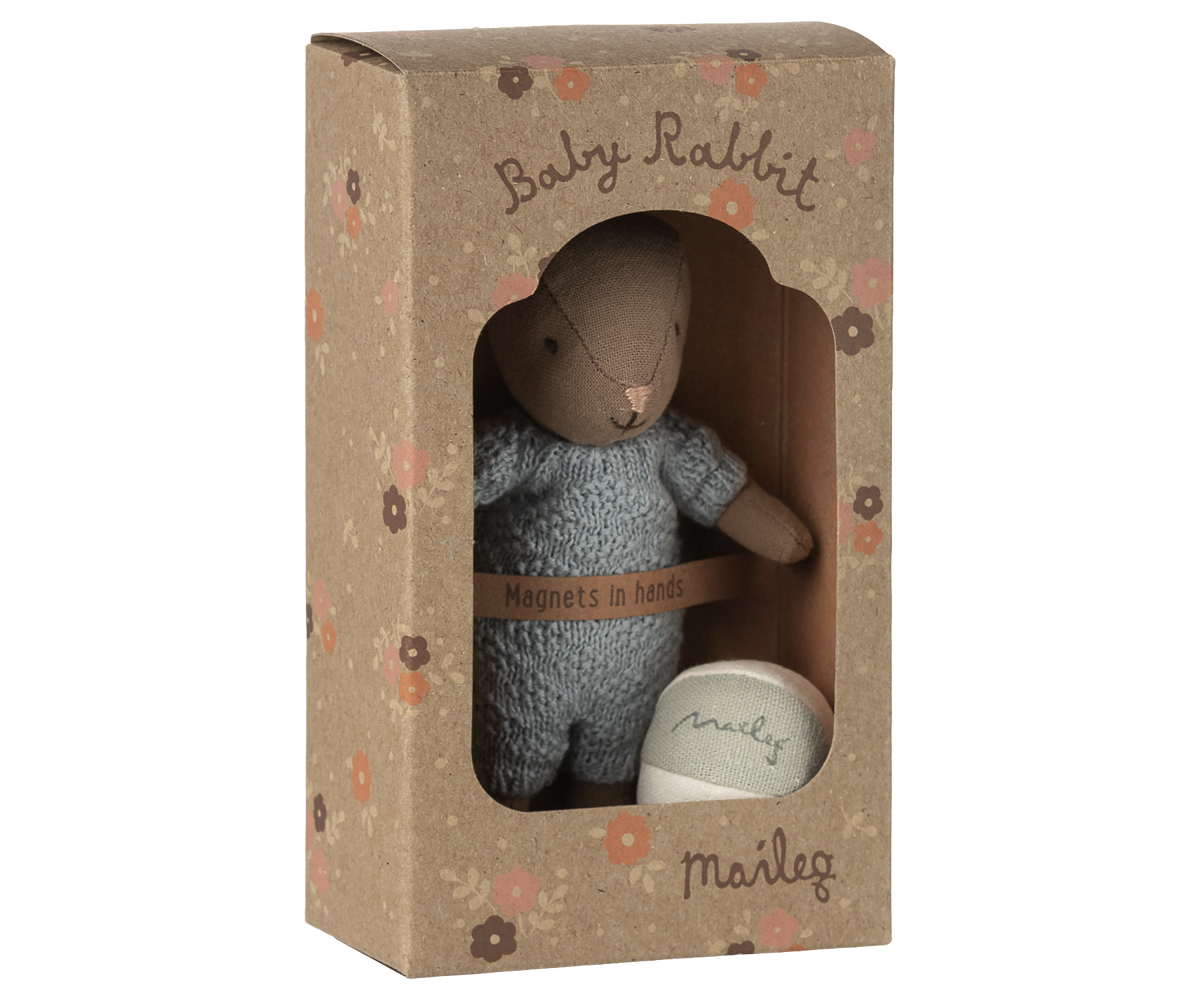 Rabbit Set, Micro - Brown - Blue - HoneyBug