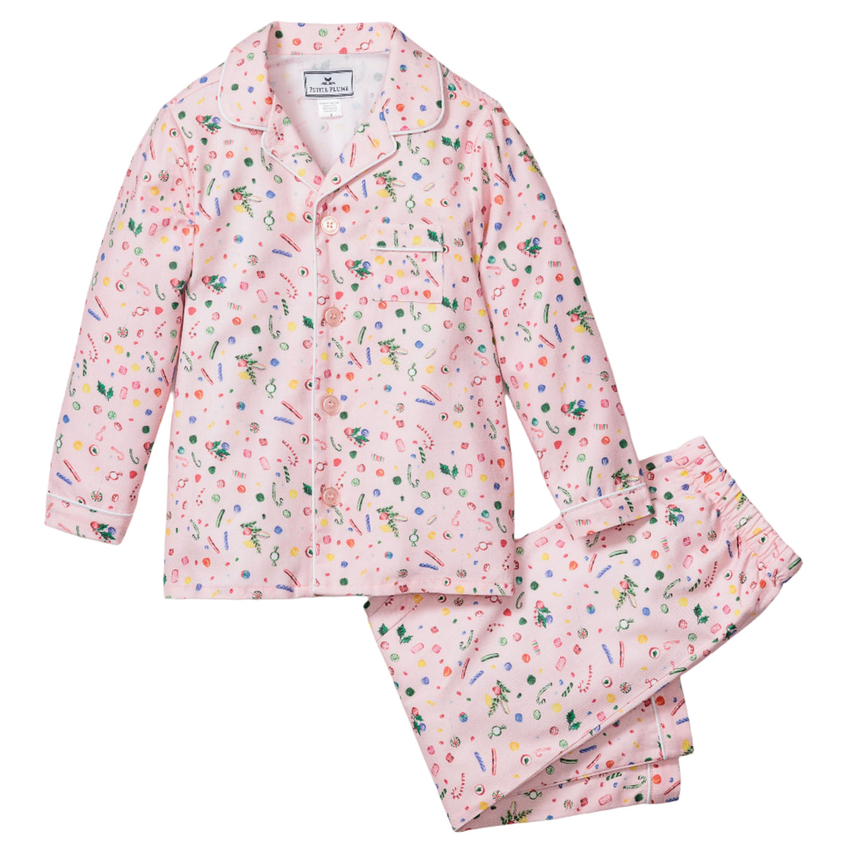 Kid's Twill Pajama Set in Vintage Sweets - HoneyBug