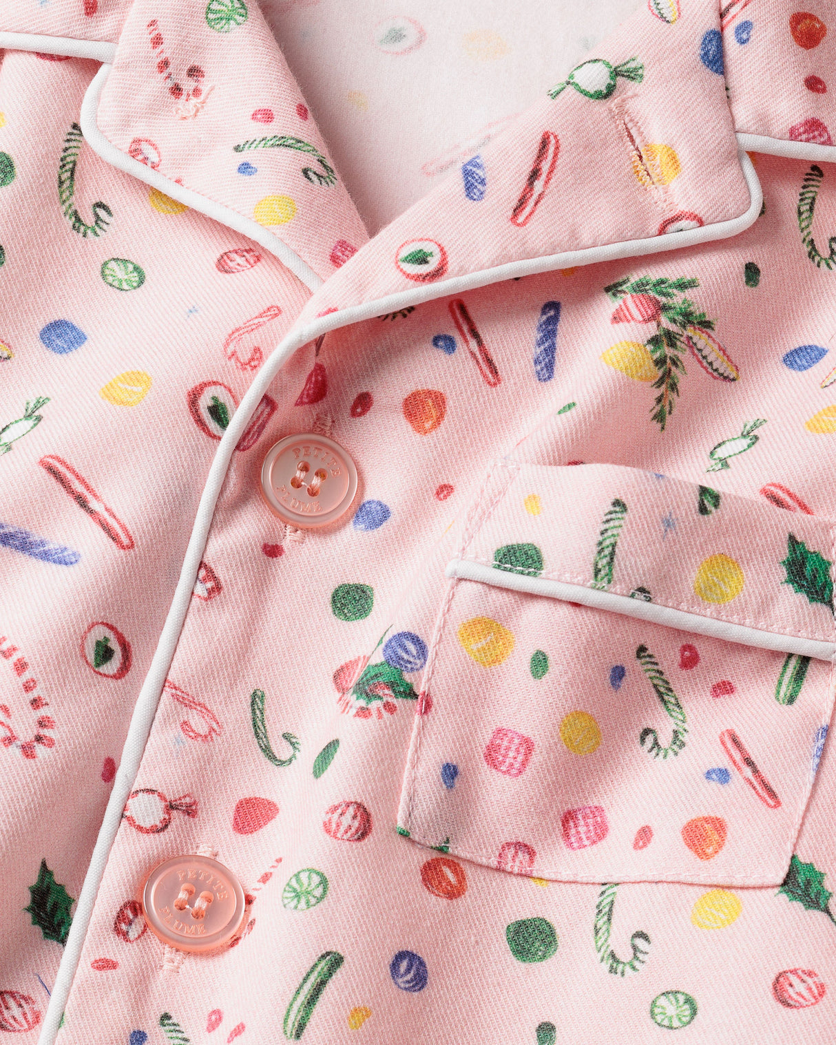 Kid's Twill Pajama Set in Vintage Sweets - HoneyBug