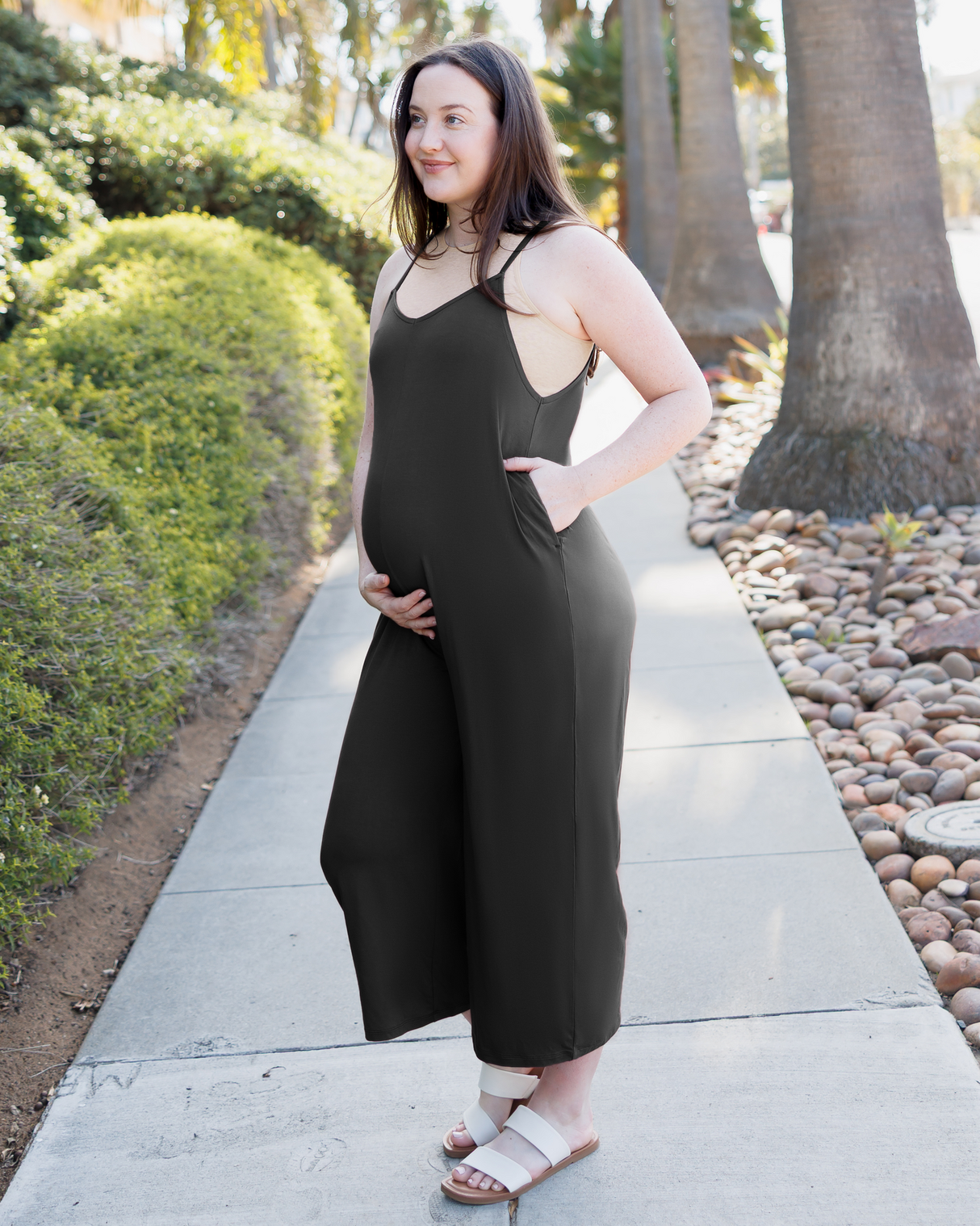 Charlie Maternity & Nursing Romper | Black - HoneyBug
