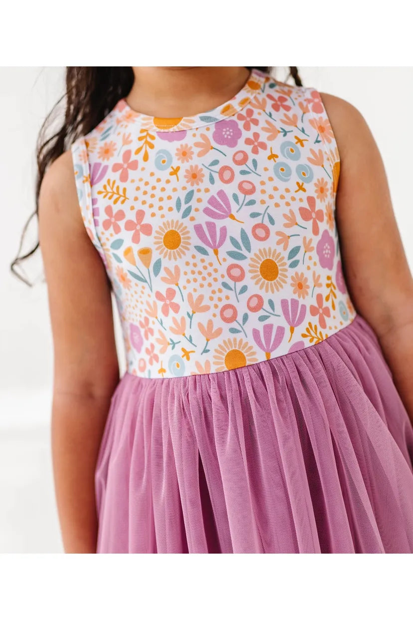 Bamboo Tulle Dress - Darling Spring Daisy - HoneyBug