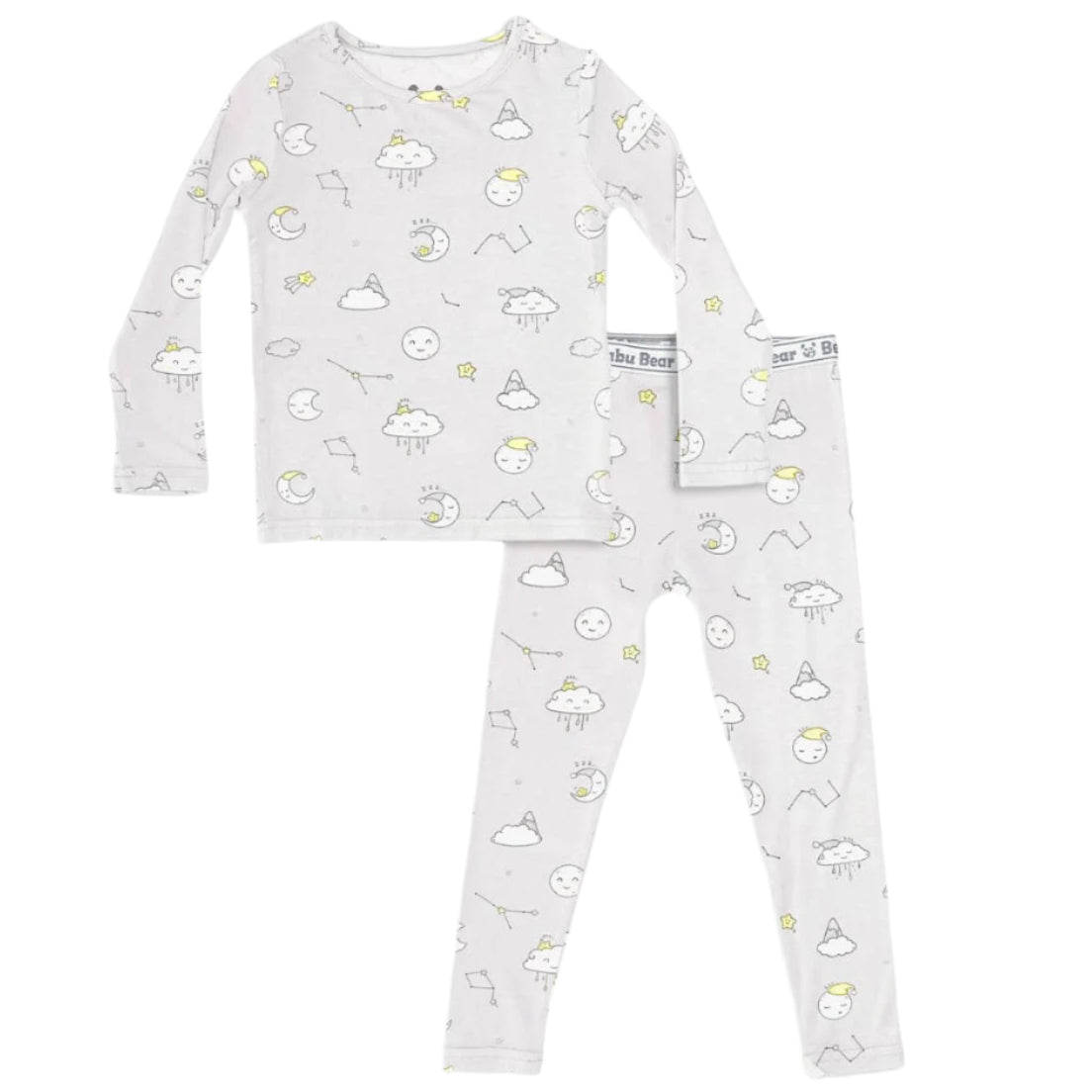 Constellation Grey Bamboo Kids Pajamas - HoneyBug