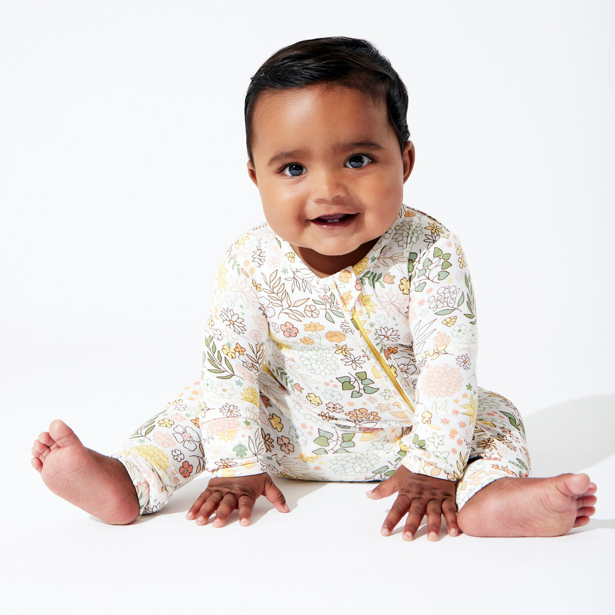 Fall Floral Bamboo Convertible Footie - HoneyBug