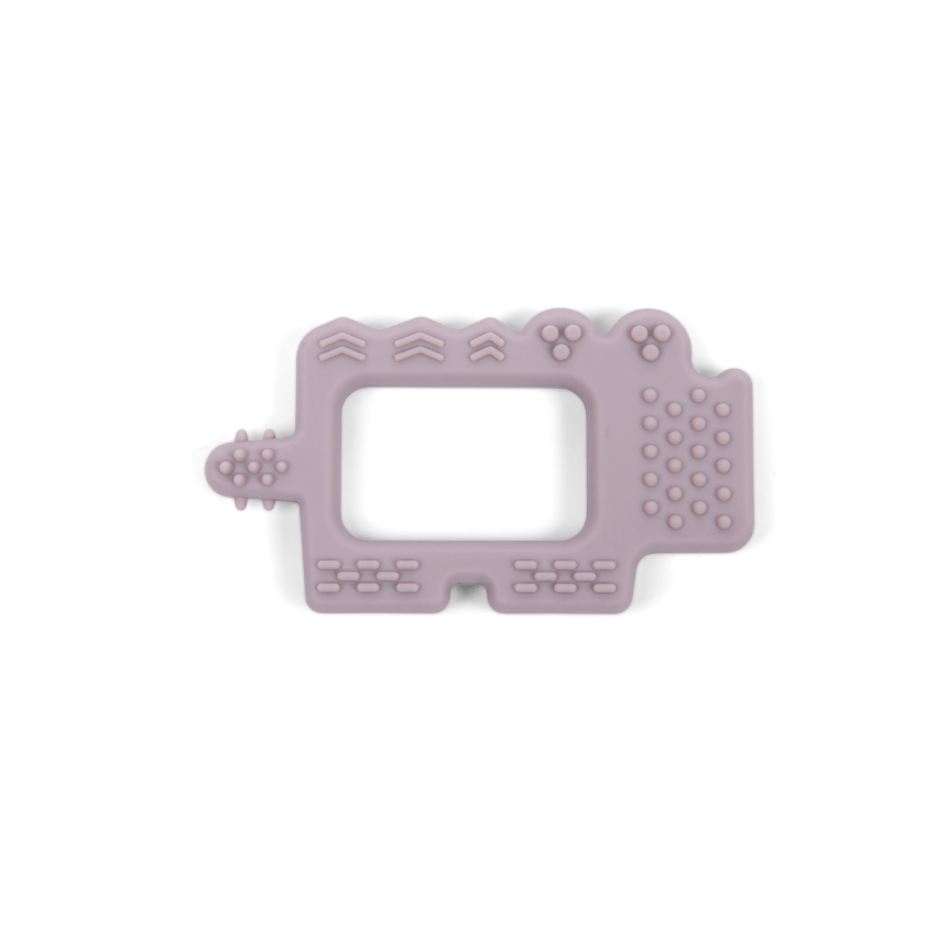 Crocodile Teether - Lilac Grey - HoneyBug