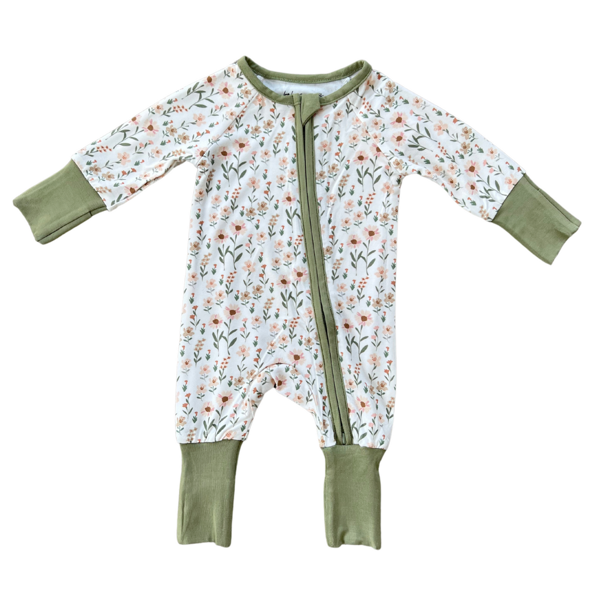 Long Sleeve Zip Romper - HoneyBug