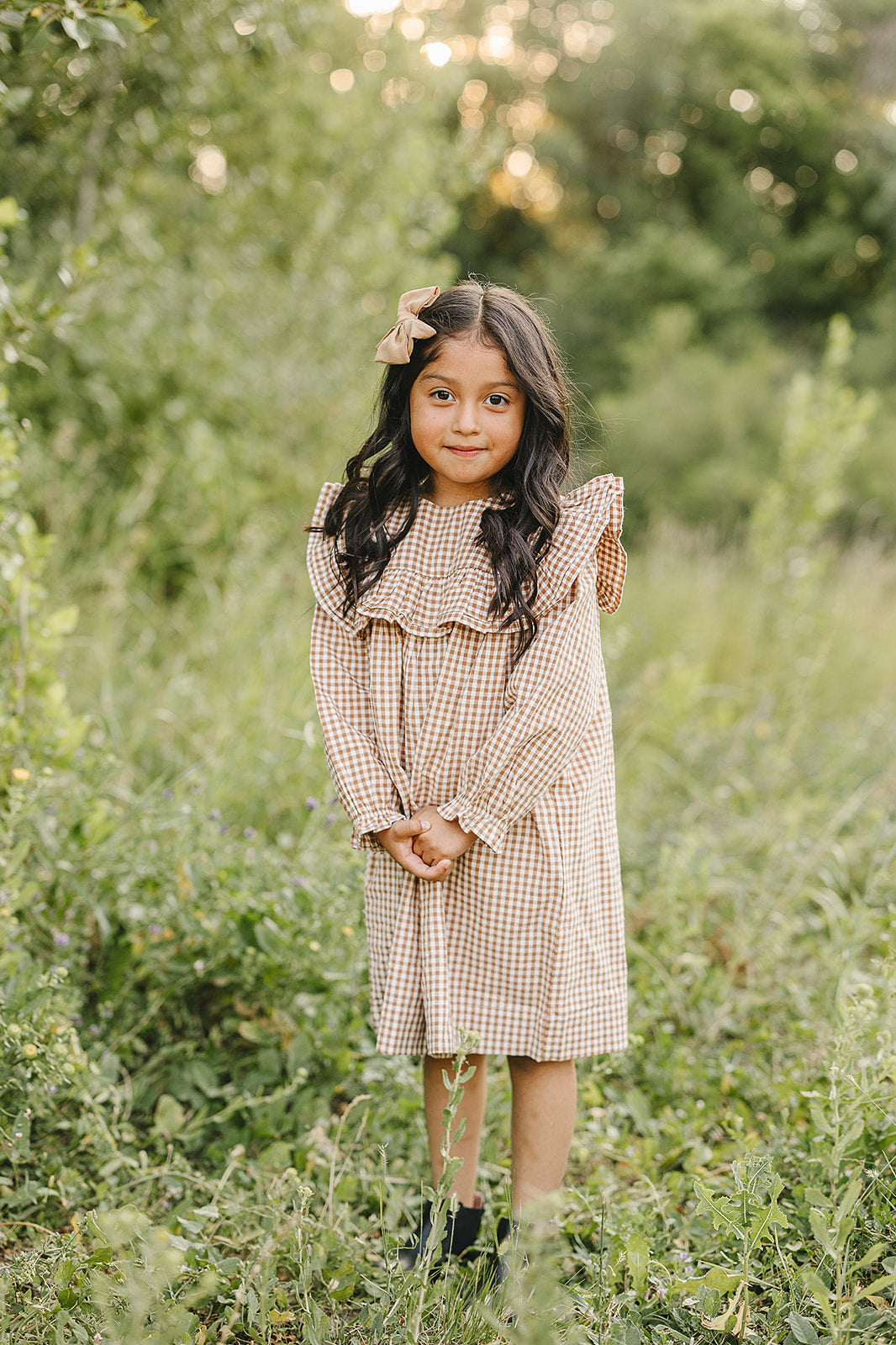Gingham Ruffle Dress - HoneyBug