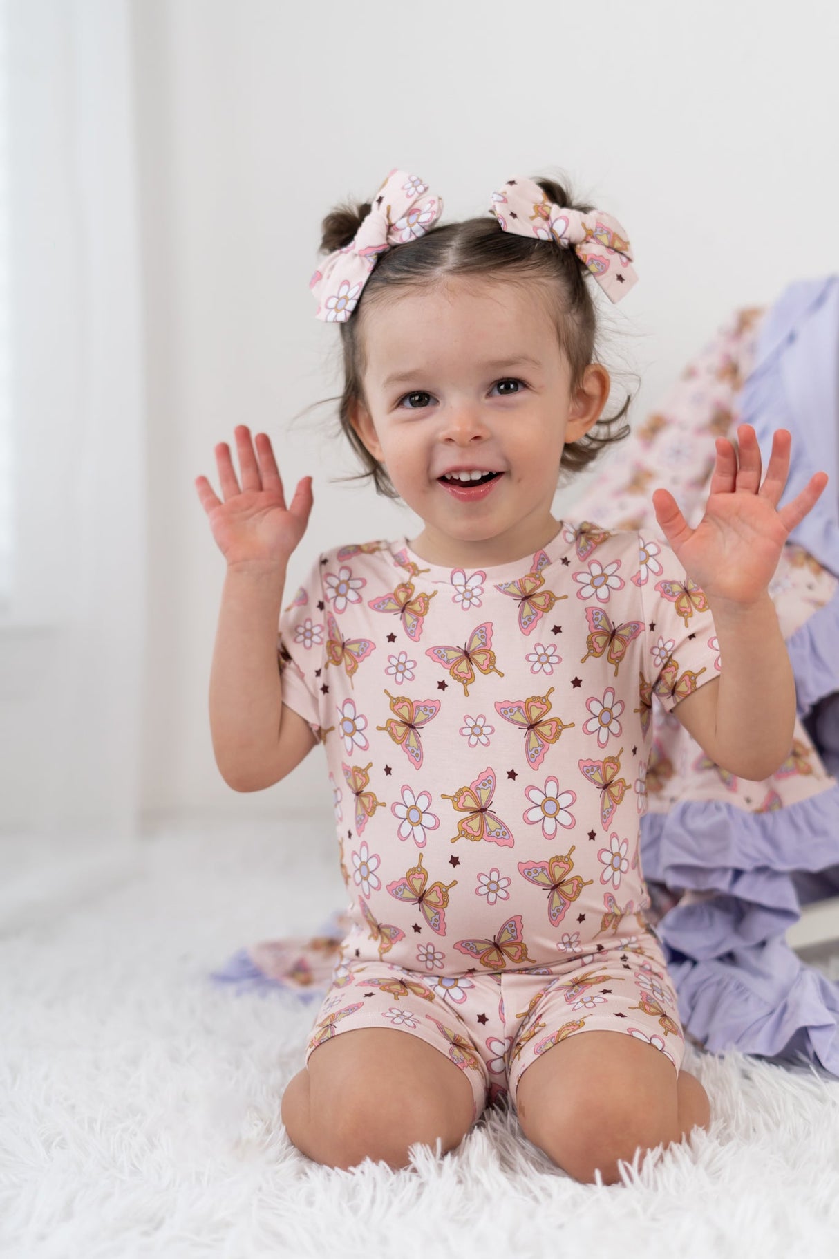 BLOSSOMIN' BUTTERFLY DREAM SHORT SET - HoneyBug