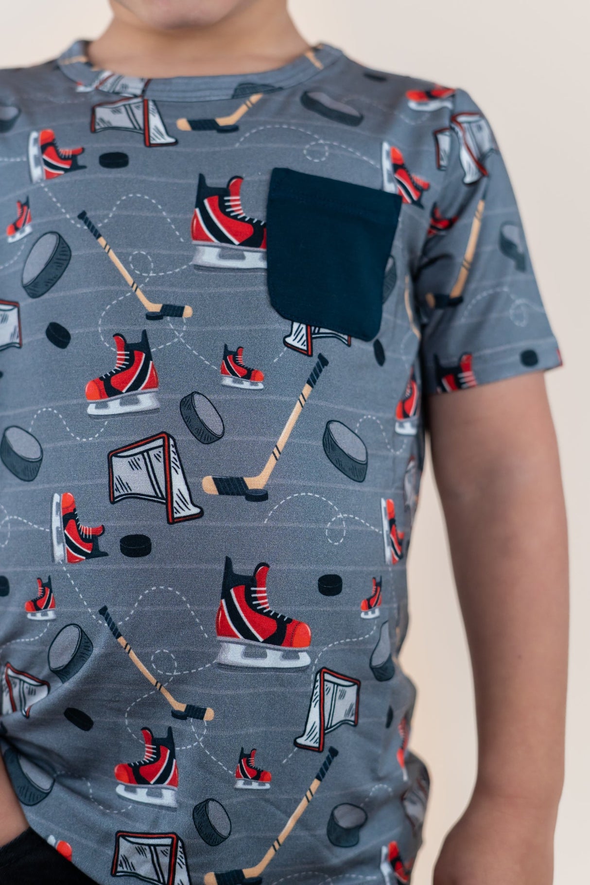 AT THE RINK DREAM POCKET TEE - HoneyBug