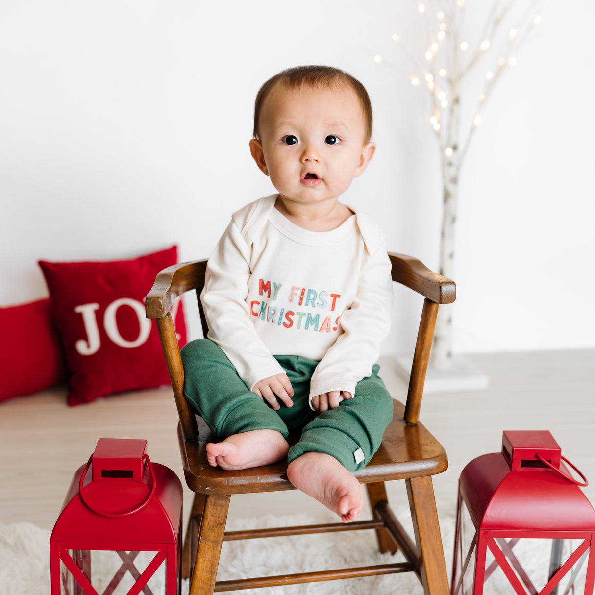 graphic bodysuit | my first christmas (long sleeve) - HoneyBug