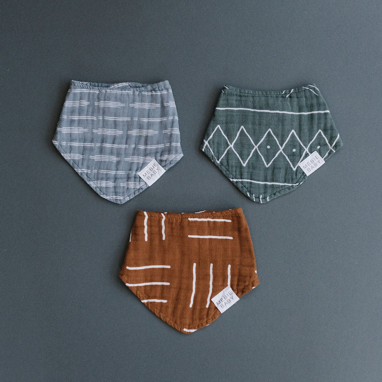 Mustard Mudcloth Muslin Bib - HoneyBug