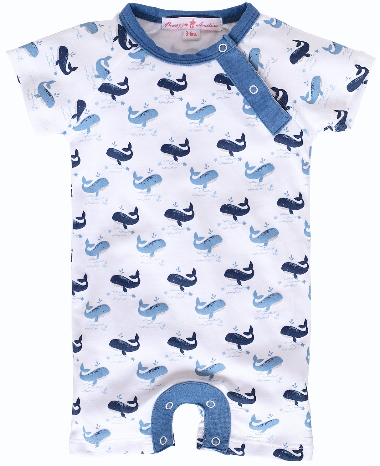 Landon Whale Romper - HoneyBug