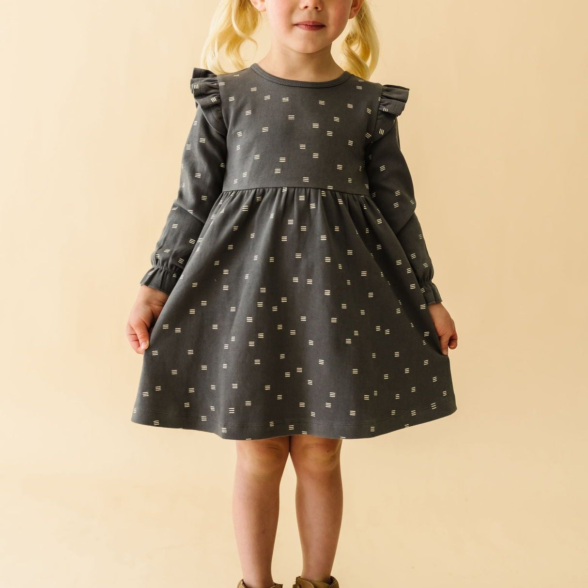 Organic Ruffle Dress - Tribe - HoneyBug