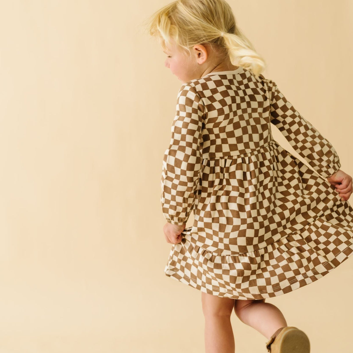 Organic Tiered Dress - Groovy - HoneyBug