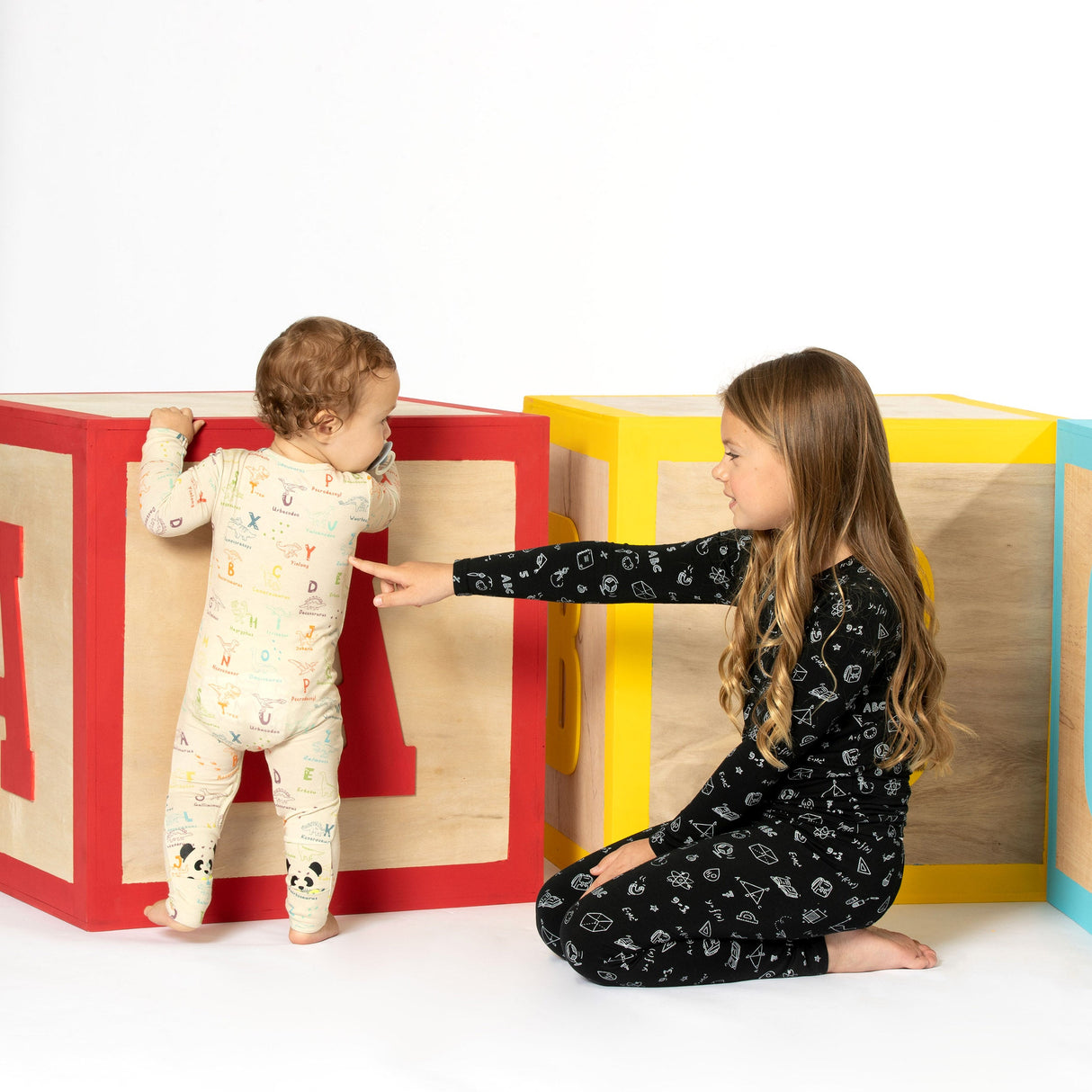 Dino ABC Bamboo Convertible Footie - HoneyBug