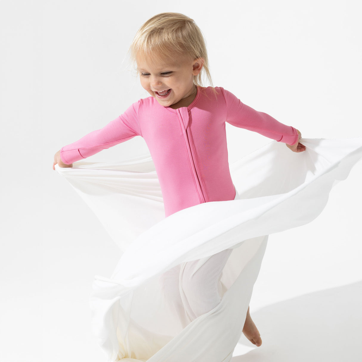 Bubblegum Pink Bamboo Convertible Footie - HoneyBug