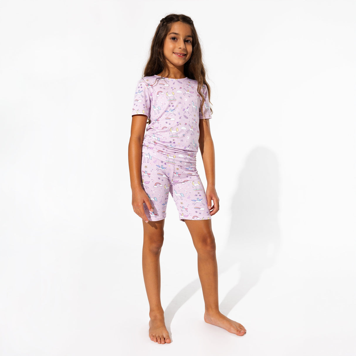 Enchanted Unicorn Bamboo Kids Pajama Short Set - HoneyBug