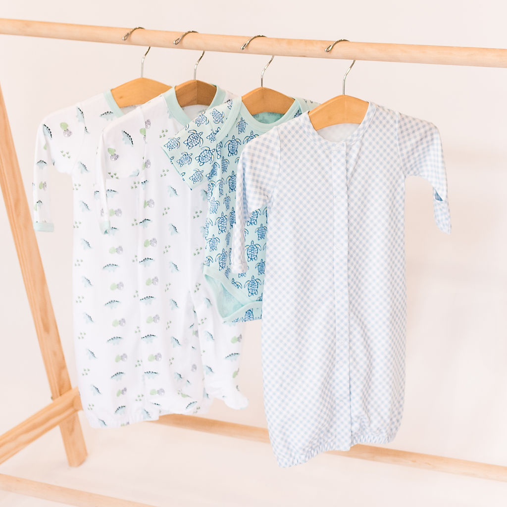 Dino Print Converter Gown - HoneyBug