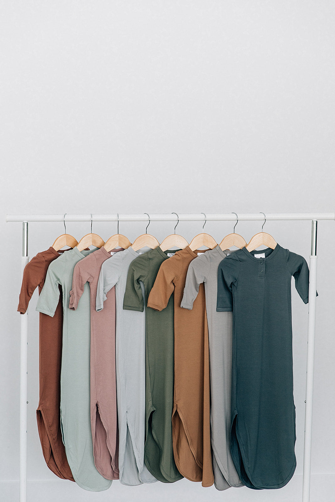 Olive Bamboo Knot Gown - HoneyBug