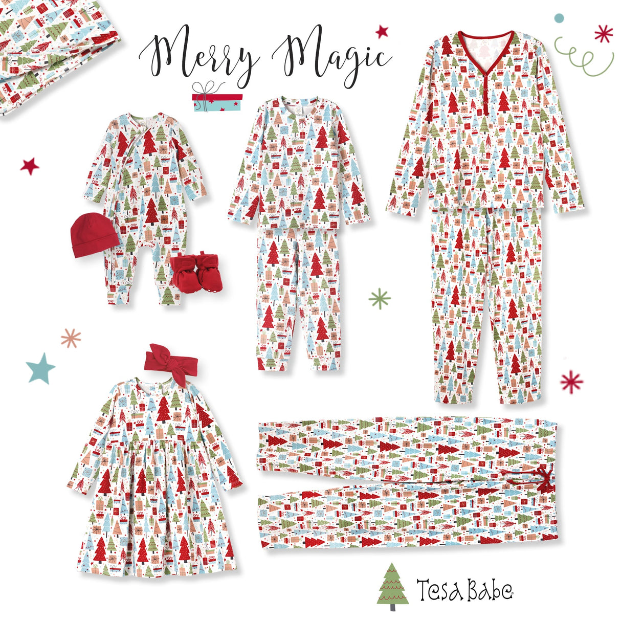 Christmas Merry Women's Bamboo Pajama Set - Family Matching - HoneyBug