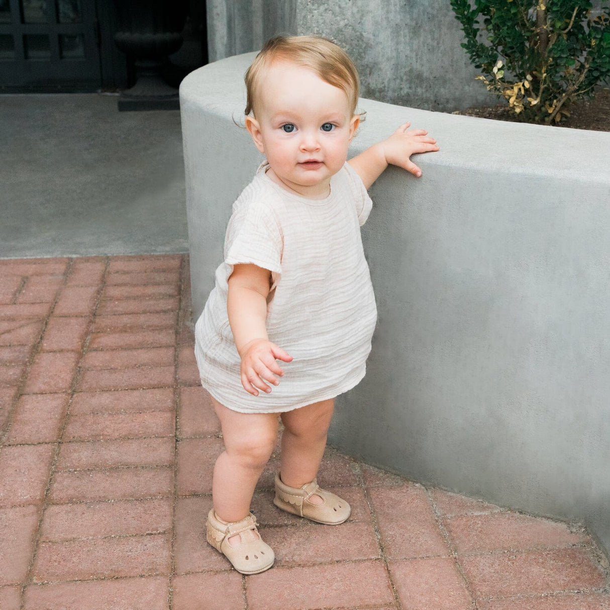 Weathered Brown Mary Jane Baby Shoe - HoneyBug