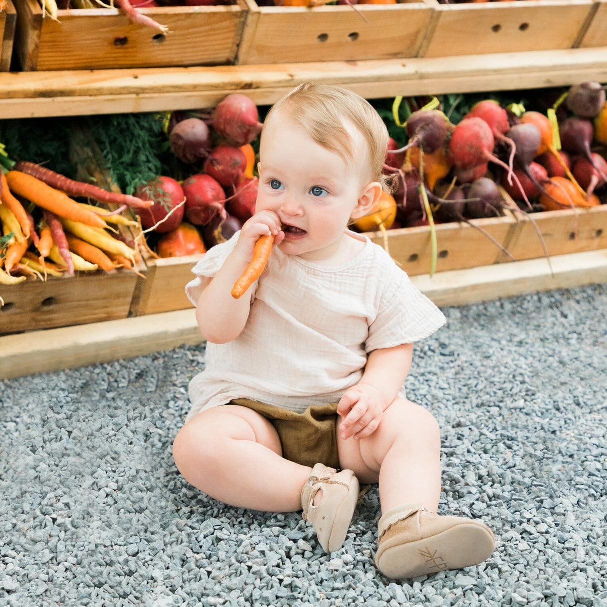 Weathered Brown Mary Jane Baby Shoe - HoneyBug