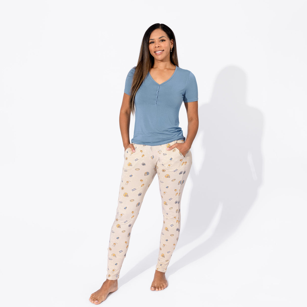 Football Bamboo Women's Pajama Set - HoneyBug
