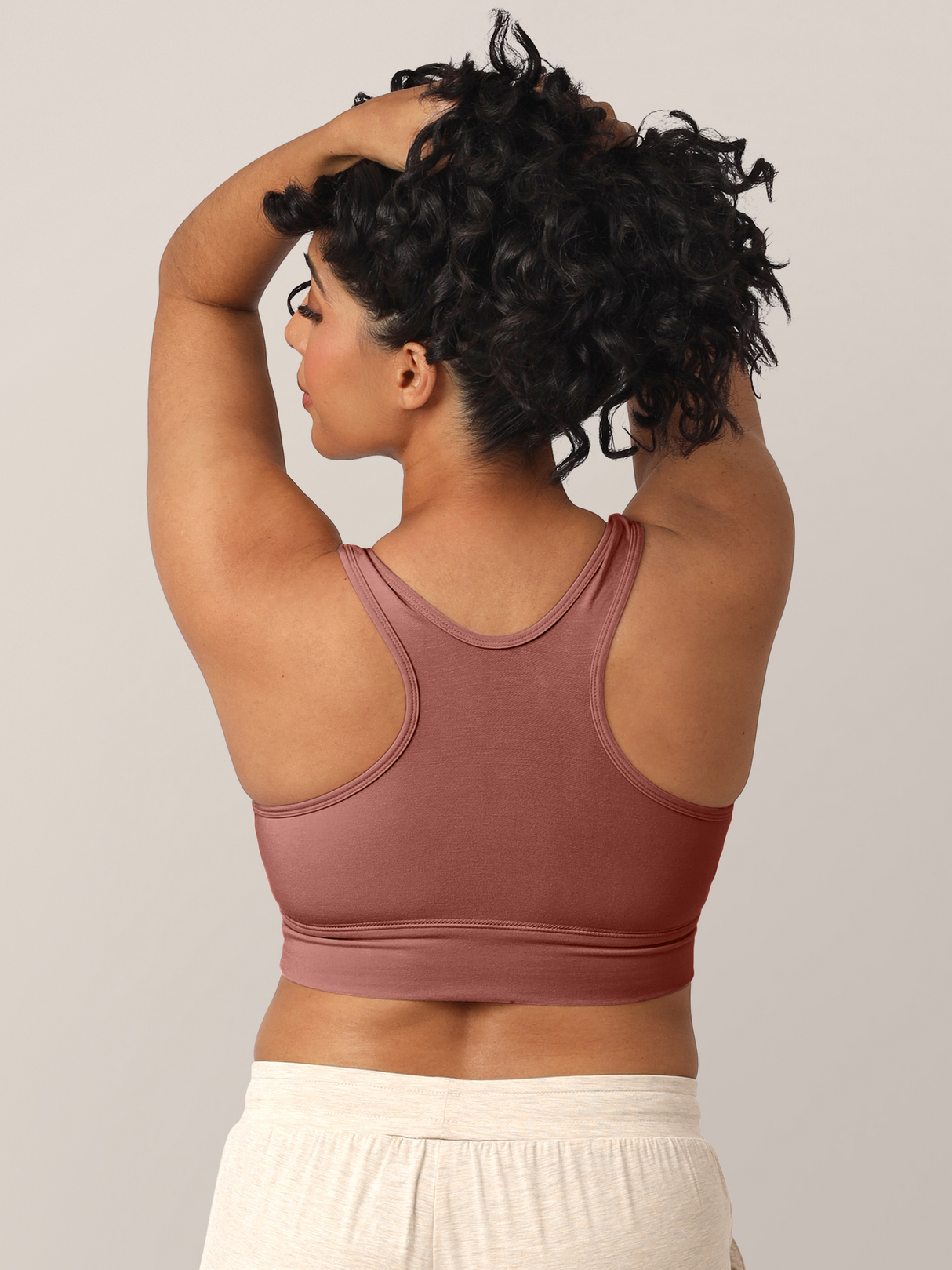 French Terry Racerback Nursing & Sleep Bra | Redwood - HoneyBug