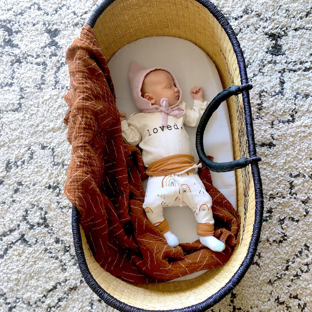 Loved. - Long Sleeve Organic Baby Bodysuit - HoneyBug