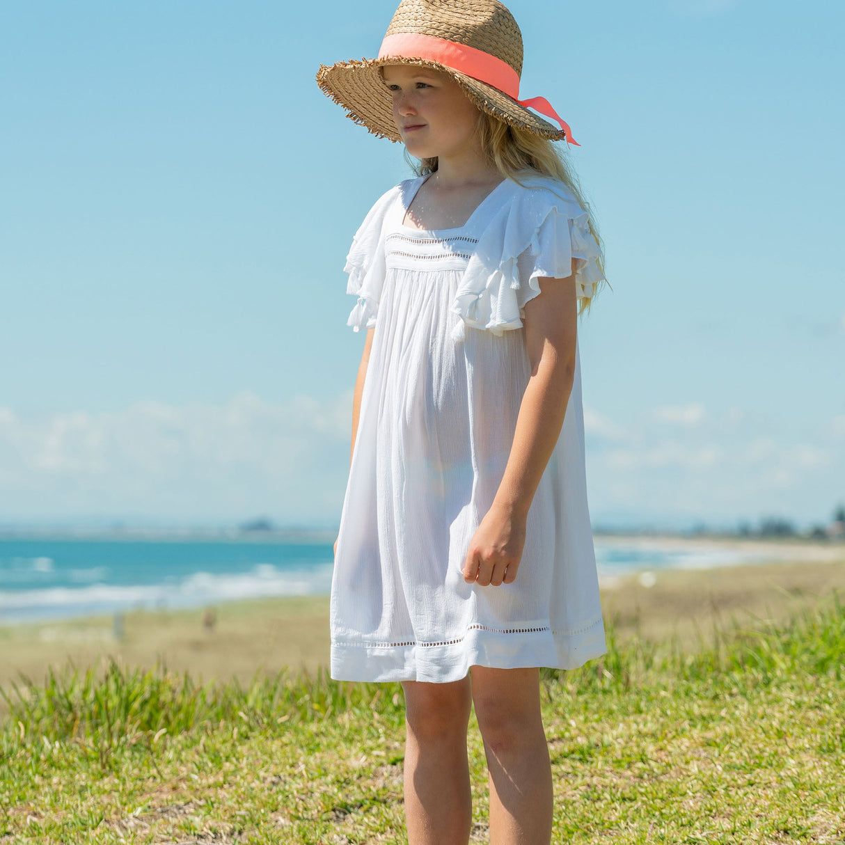 White Tassel Time Beach Dress - HoneyBug