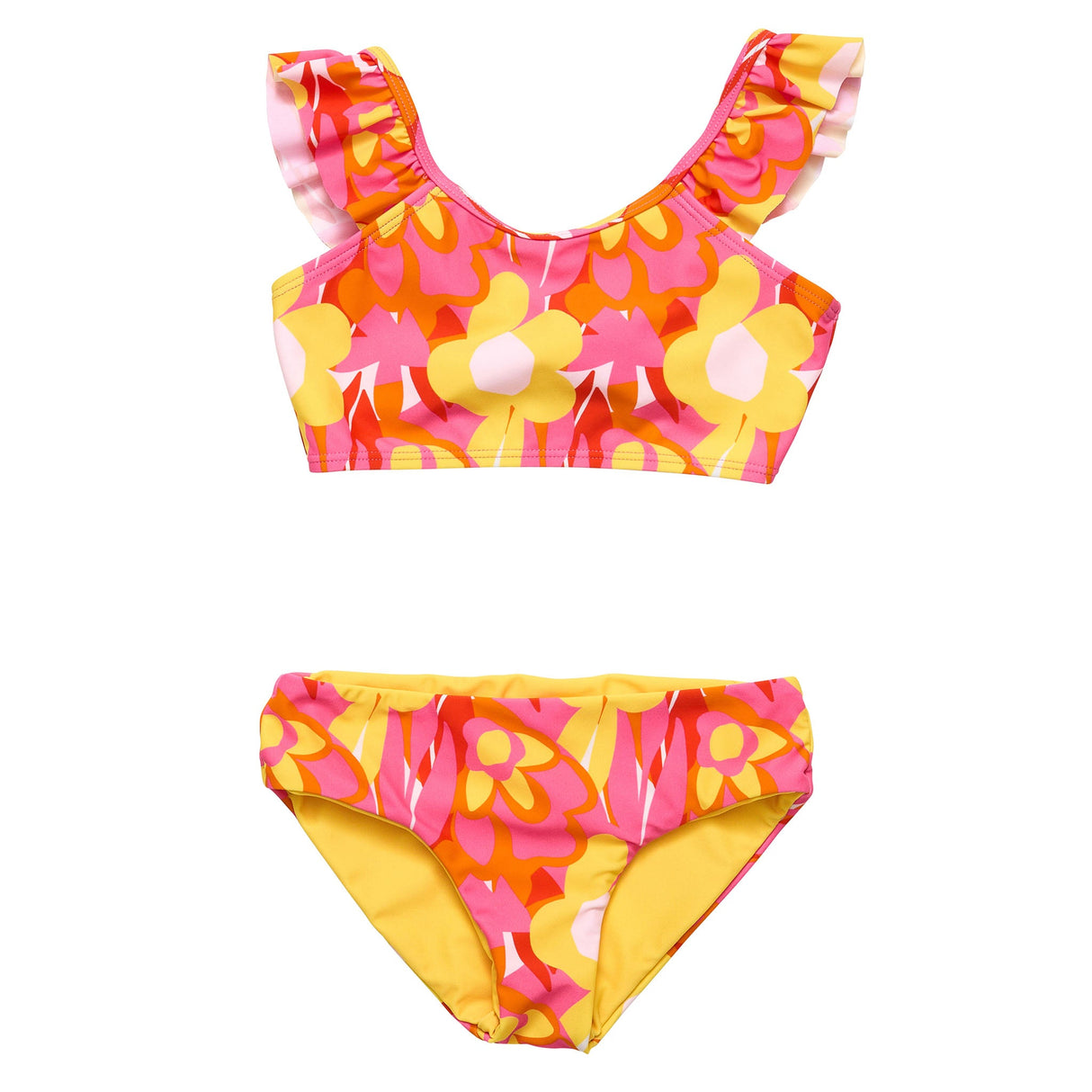 Pop of Sunshine Frill Crop Bikini - HoneyBug