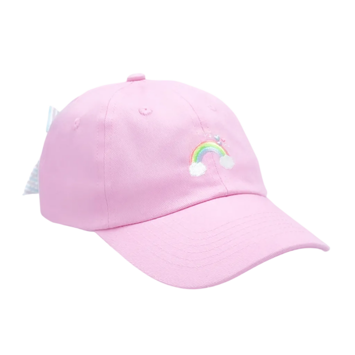 Rainbow Sparkle Bow Baseball Hat (Baby/Toddler, Youth, Junior)