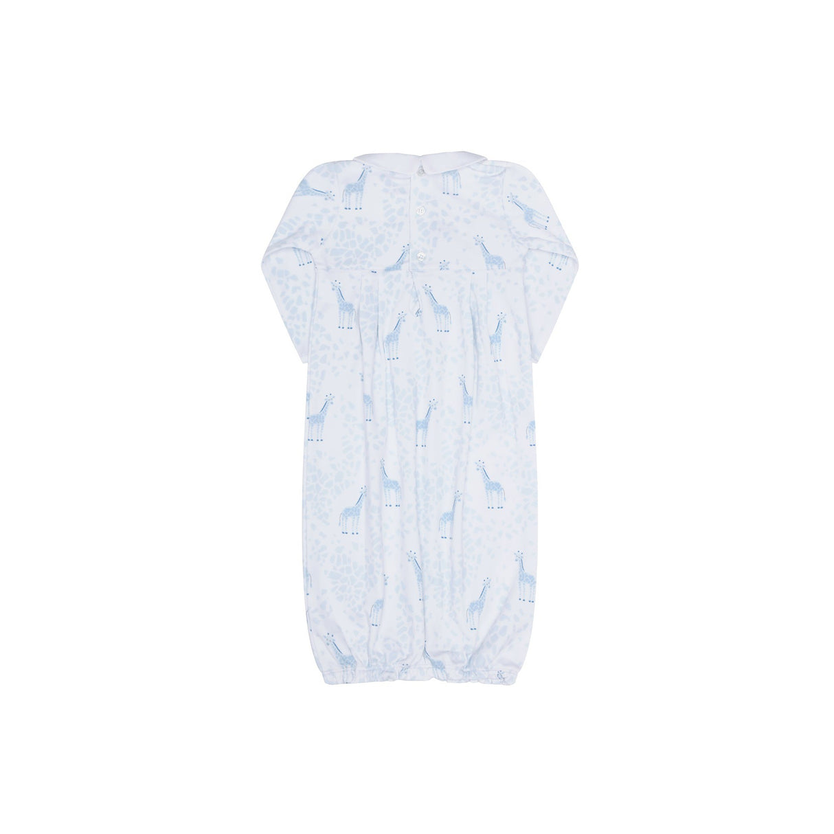 Blue Giraffe Print Smocked Gown - HoneyBug