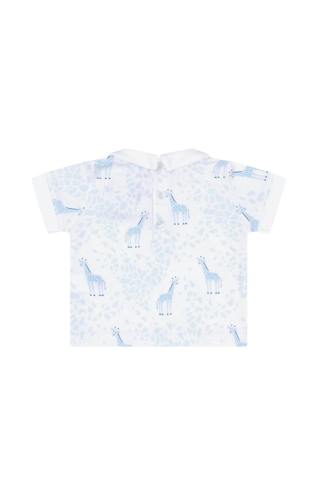 Blue Giraffe Print Diaper Cover Set - HoneyBug