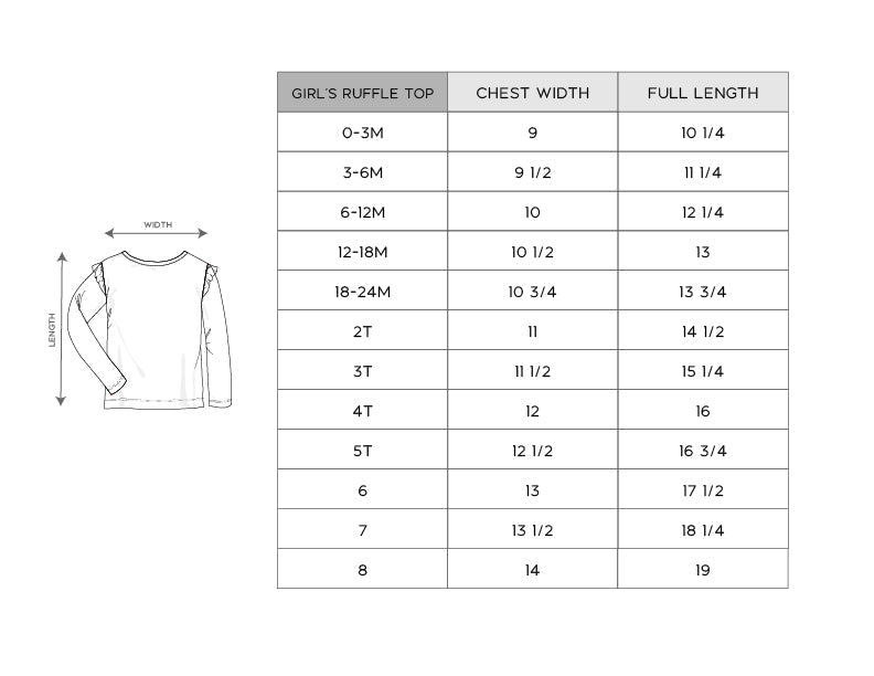 Girl's Long Sleeve Ruffle Top - HoneyBug