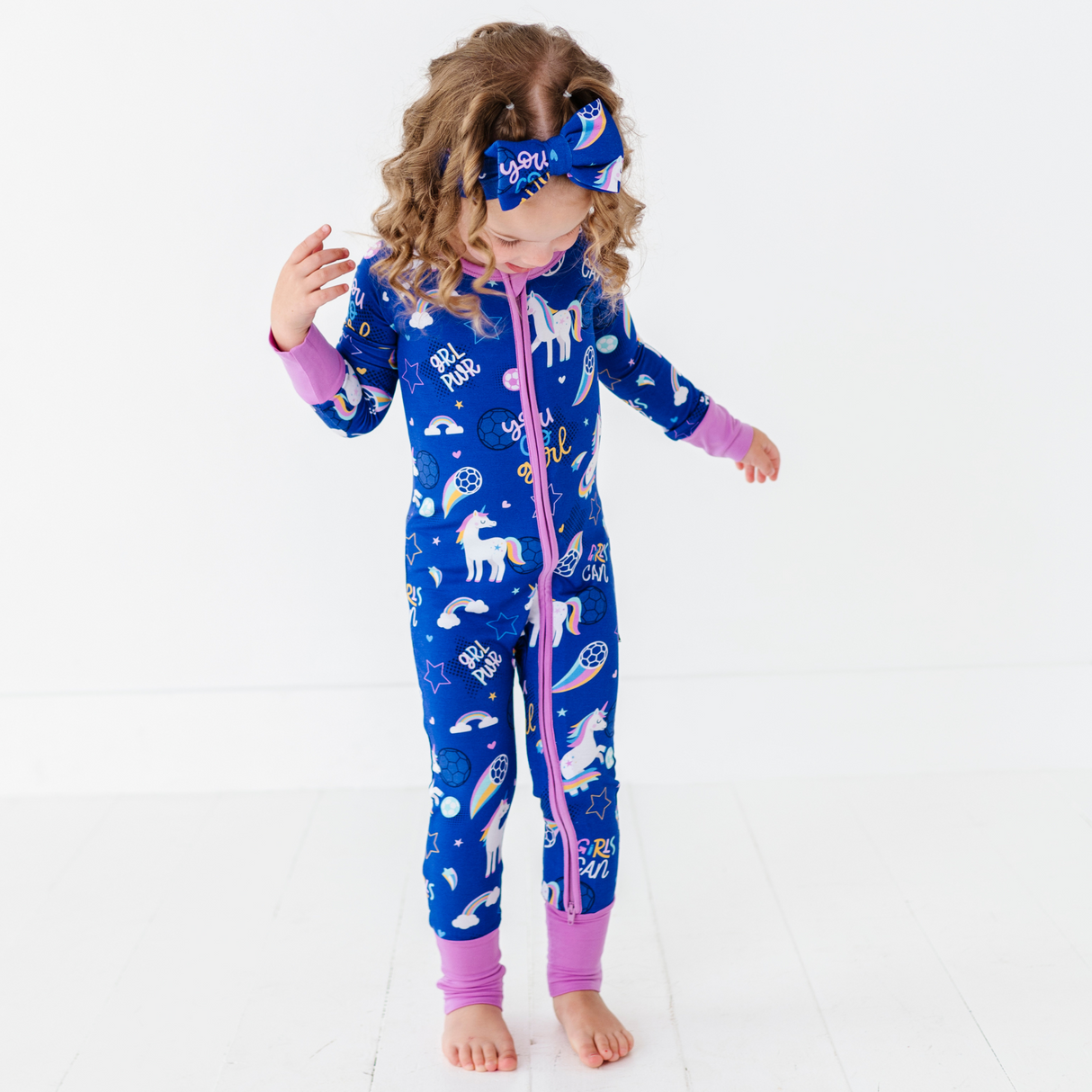 Unicorn Goals Convertible Footies - HoneyBug