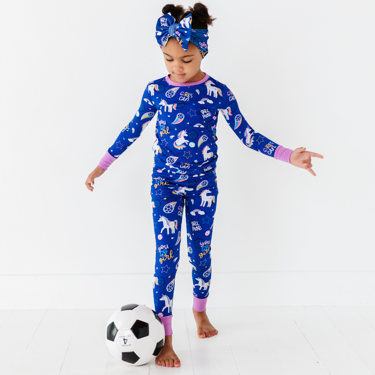 Unicorn Goals Toddler/Big Kid Pajamas - HoneyBug