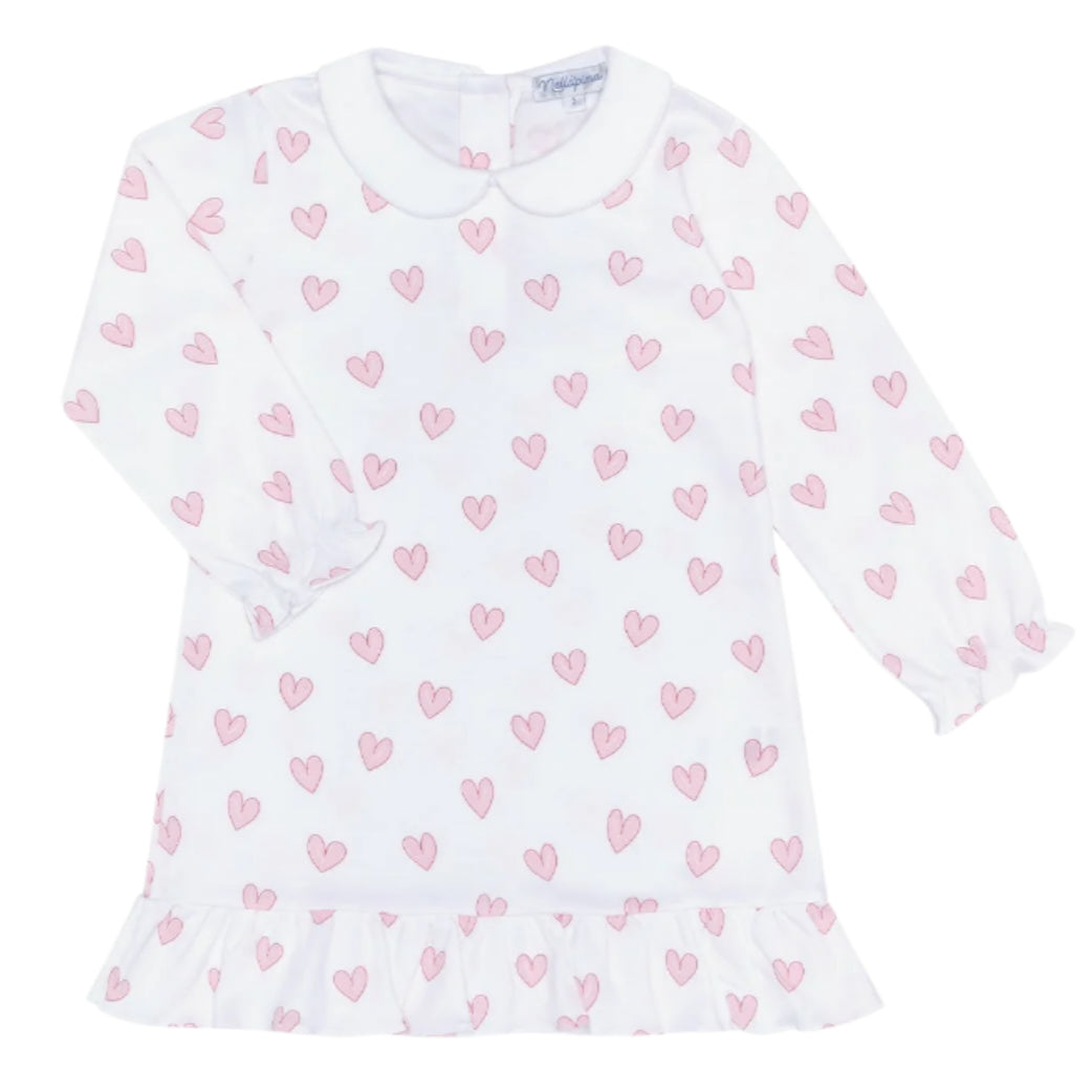Pink Heart Print Long Sleeve Playtime - HoneyBug
