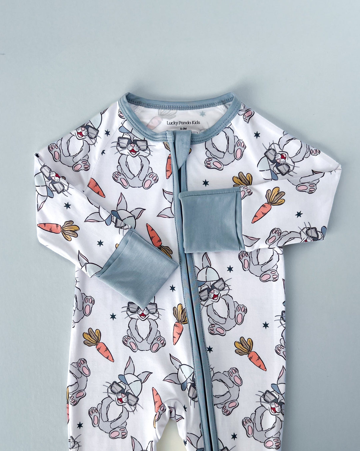 Bamboo Zip Romper | Rad Bunny - HoneyBug
