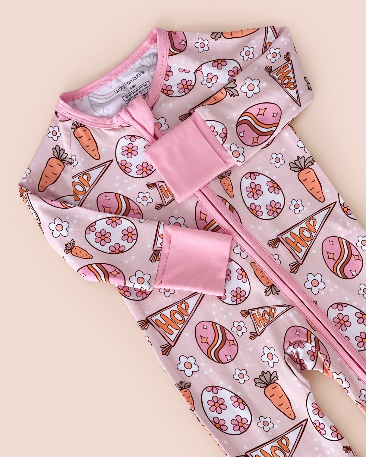 Bamboo Zip Romper | Easter Hop - HoneyBug